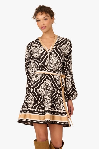 Robe patineuse - Écru et noir
