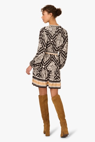 Robe patineuse - Écru et noir
