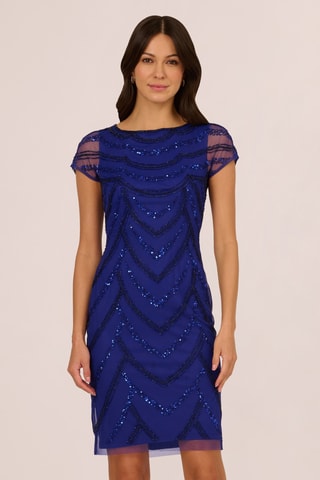 Robe droite - Bleu foncé