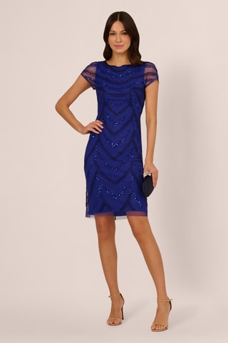 Robe droite - Bleu foncé