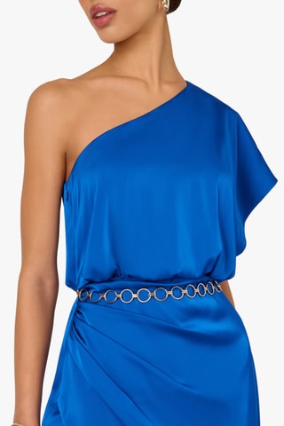 Robe asymétrique - Bleu foncé