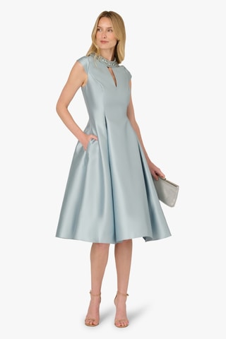 Robe midi - Bleu