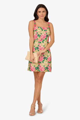 Robe droite - Rose et vert