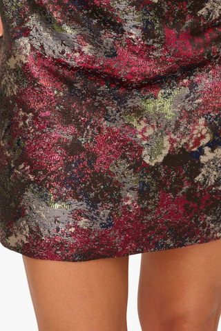 Robe droite - Noir - Rouge