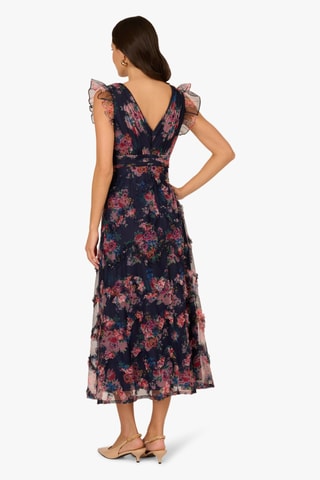 Robe volantée - Bleu marine