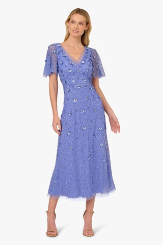 Robe midi - Bleu