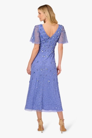 Robe midi - Bleu