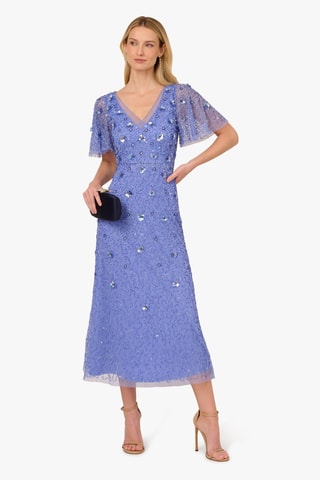 Robe midi - Bleu