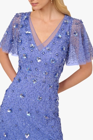Robe midi - Bleu