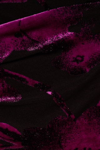 Robe droite en velours - Noir et violet