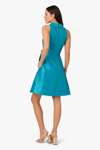 Robe trapèze - Bleu et vert