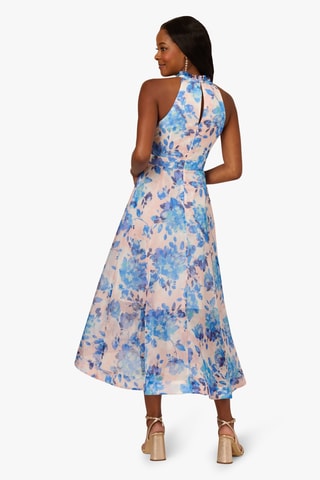 Robe midi - Bleu