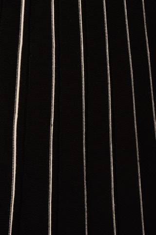 Jupe plissée taille haute - Écru et noir
