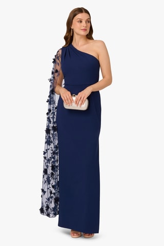 Robe asymétrique - Bleu marine