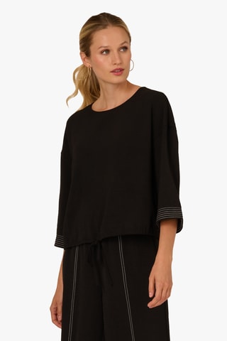 Blouse relaxed - Écru et noir
