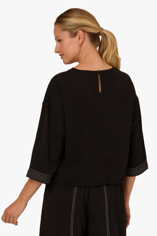 Blouse relaxed - Écru et noir