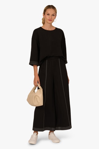 Blouse relaxed - Écru et noir
