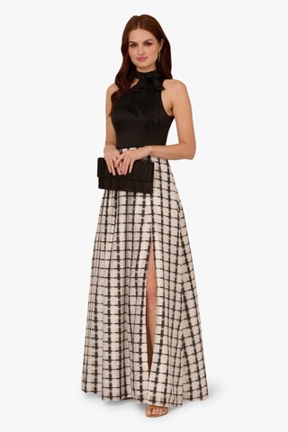 Robe longue - Noir et écru