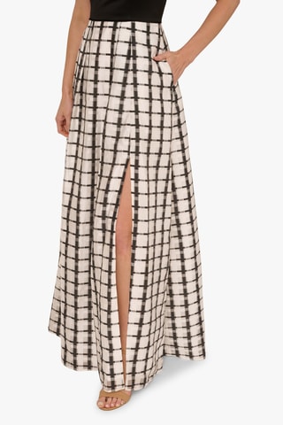 Robe longue - Noir et écru