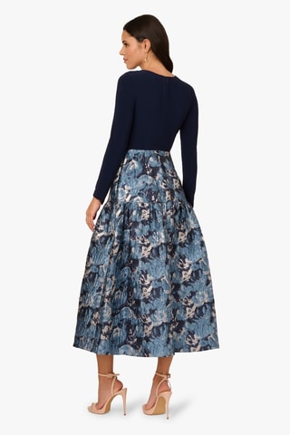 Robe midi - Bleu