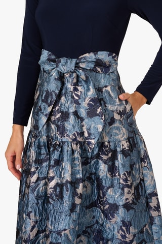 Robe midi - Bleu