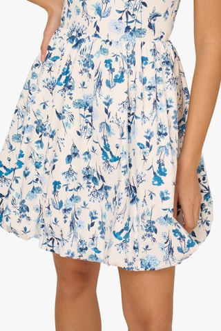 Robe boule - Bleu et écru