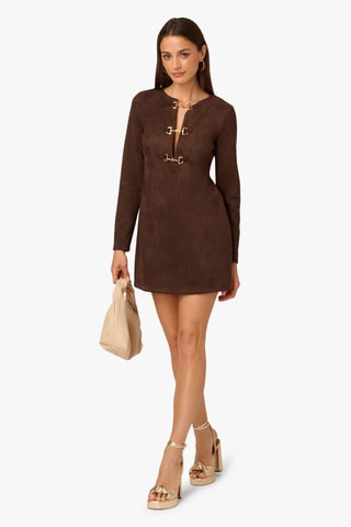 Robe droite - Marron foncé