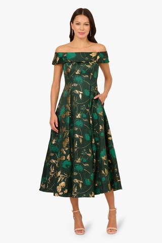 Robe midi - Marron