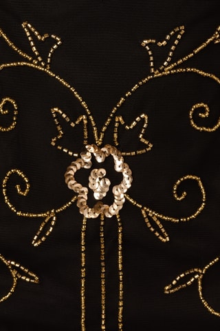 Robe droite - Doré et noir