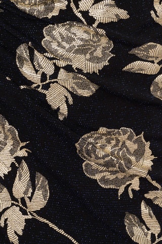 Robe portefeuille - Bleu marine et doré