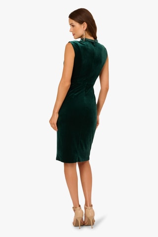 Robe fourreau en velours - Vert