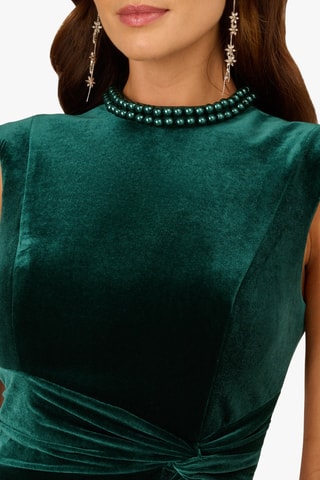 Robe fourreau en velours - Vert