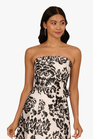 Robe bustier - Écru et noir