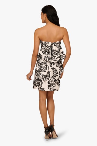 Robe bustier - Écru et noir