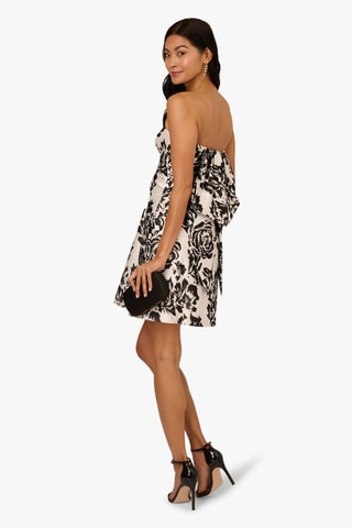 Robe bustier - Écru et noir