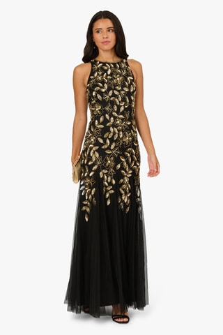 Robe longue - Doré et noir
