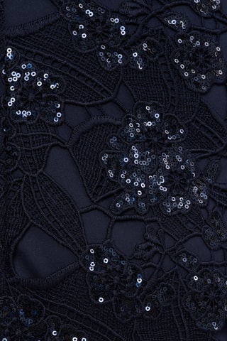 Robe longue en dentelle - Bleu
