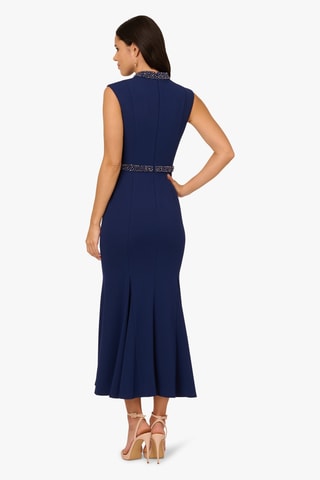 Robe midi - Bleu marine