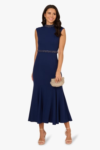 Robe midi - Bleu marine