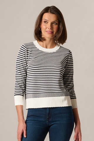 Pull - Bleu marine et écru