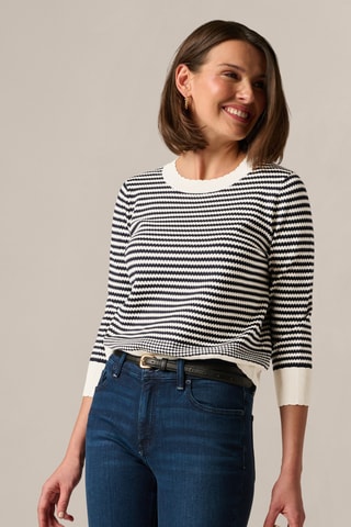 Pull - Bleu marine et écru