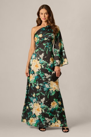 Robe longue - Jaune, noir et vert