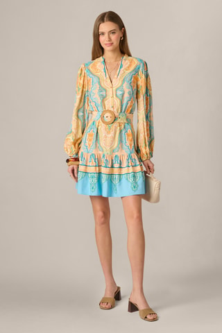 Robe patineuse - Bleu et jaune