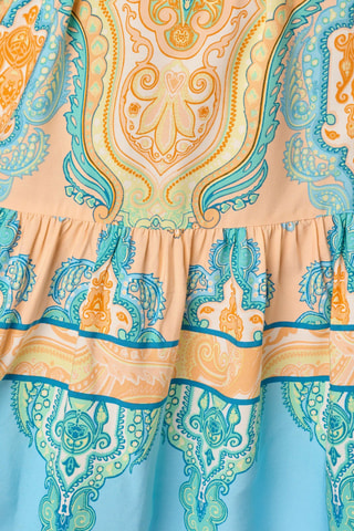 Robe patineuse - Bleu et jaune