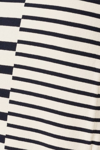 Robe midi - Bleu marine et écru