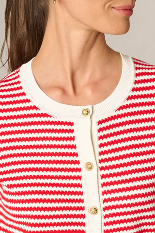 Gilet - Écru et rouge