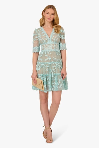 Robe patineuse en dentelle - Bleu clair