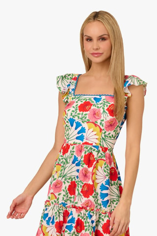 Robe patineuse - Écru et multicolore