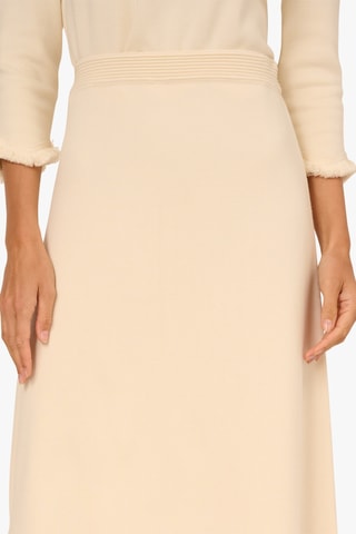 Jupe midi taille haute - Écru