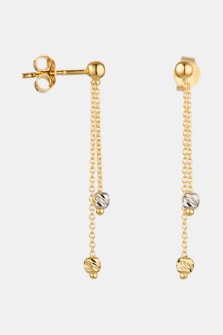 Boucles d'oreilles - Or jaune et or blanc 18 carats